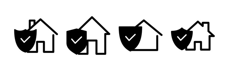 home insurance icon vector for web and mobile app. home protection sign and symbol