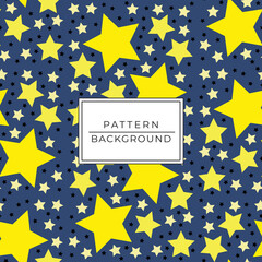 stars galaxy blue in seamless pattern, star in the sky on blue background.