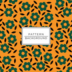 Japanese style flowers and leaves in seamless pattern, wallpaper, wrapping paper, fabric.