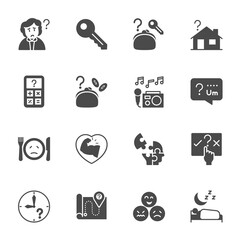 Fototapeta premium Alzheimer's Disease and Prevention, Health care and medical concept, Vector Solid icons set