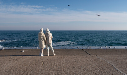 Embankment of Lanzheron beach in Odessa, Ukraine