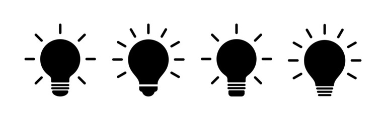 Lamp icon vector for web and mobile app. Light bulb sign and symbol. idea symbol.