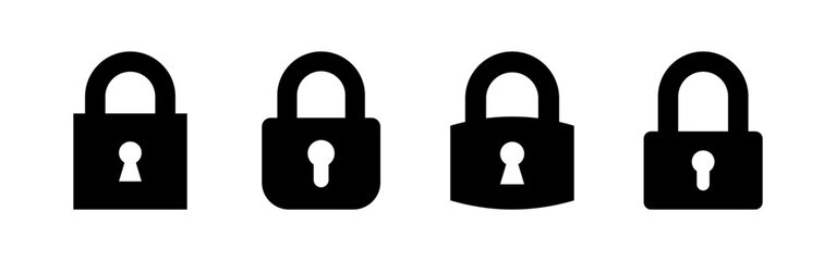 Lock icon vector for web and mobile app. Padlock sign and symbol. Encryption icon. Security symbol