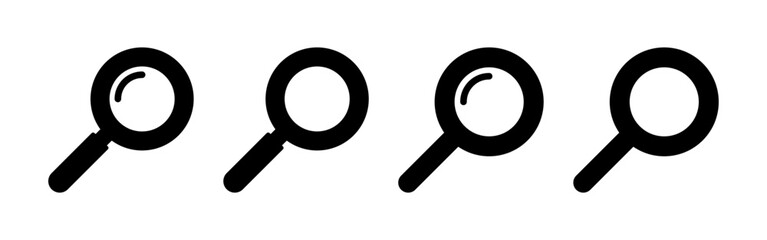 Search icon vector for web and mobile app. search magnifying glass sign and symbol