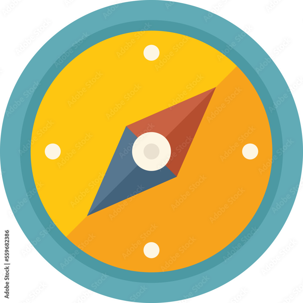 Poster compass icon flat vector. window interface. frame system isolated
