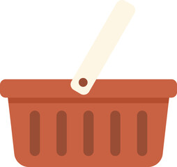 Shop basket icon flat vector. Window interface. Screen digital isolated