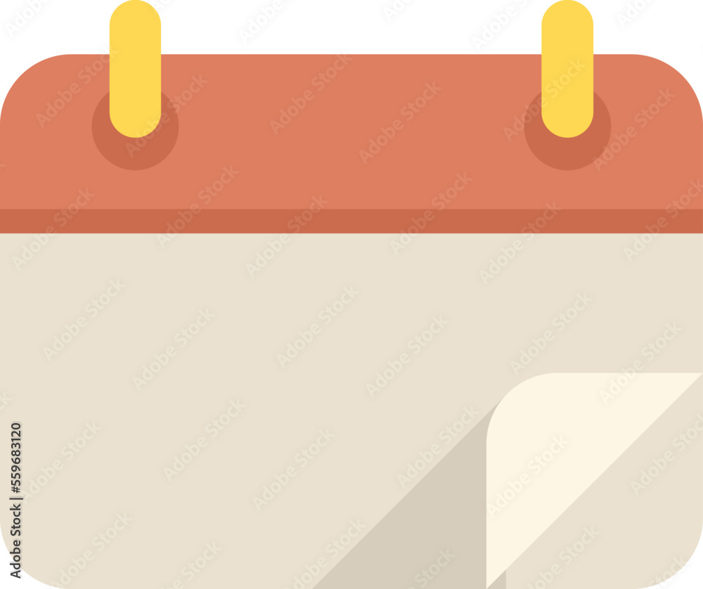 Poster calendar icon flat vector. computer interface. use button isolated