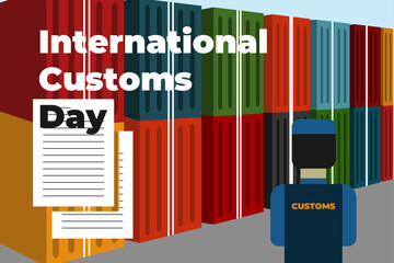 Illustration vector graphic of international customs day