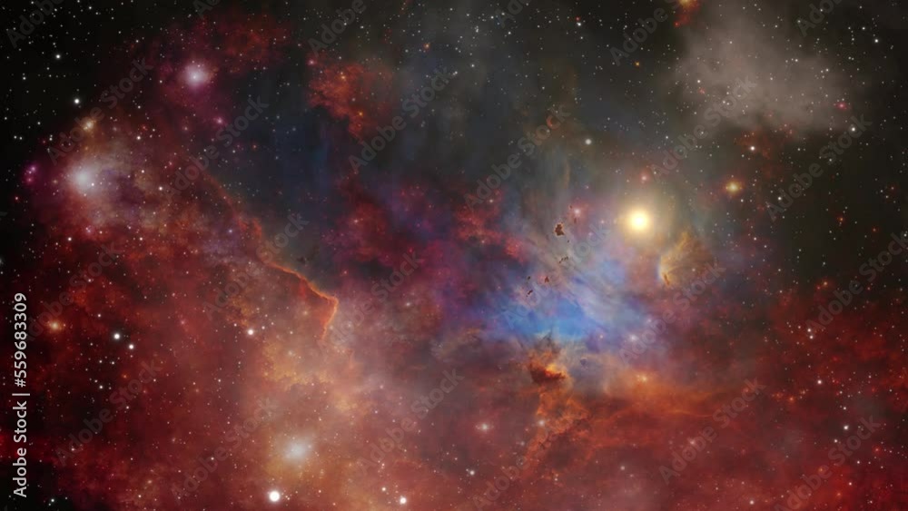 Canvas Prints universe, nebula moving in space.