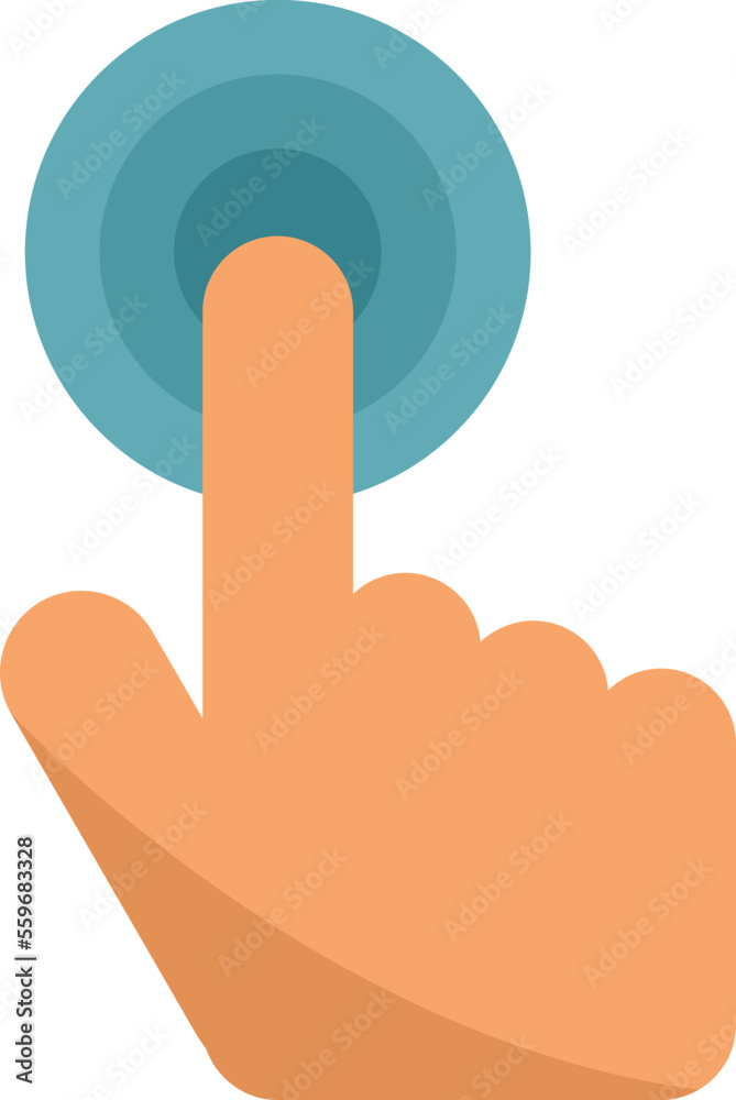 Poster touch button icon flat vector. computer interface. error user isolated