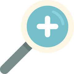 Fototapeta premium Zoom magnifier icon flat vector. User interface. Digital bar isolated