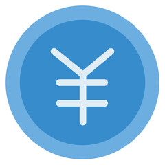 Obraz premium Yen Flat Icon