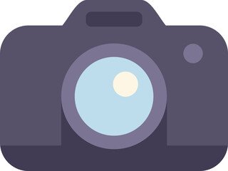 Camera icon flat vector. Computer interface. Smile system isolated - obrazy, fototapety, plakaty