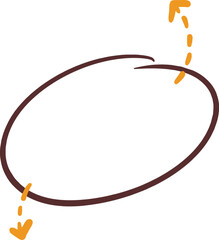 Hand Drawn Dotted Circle And Arrow Vector