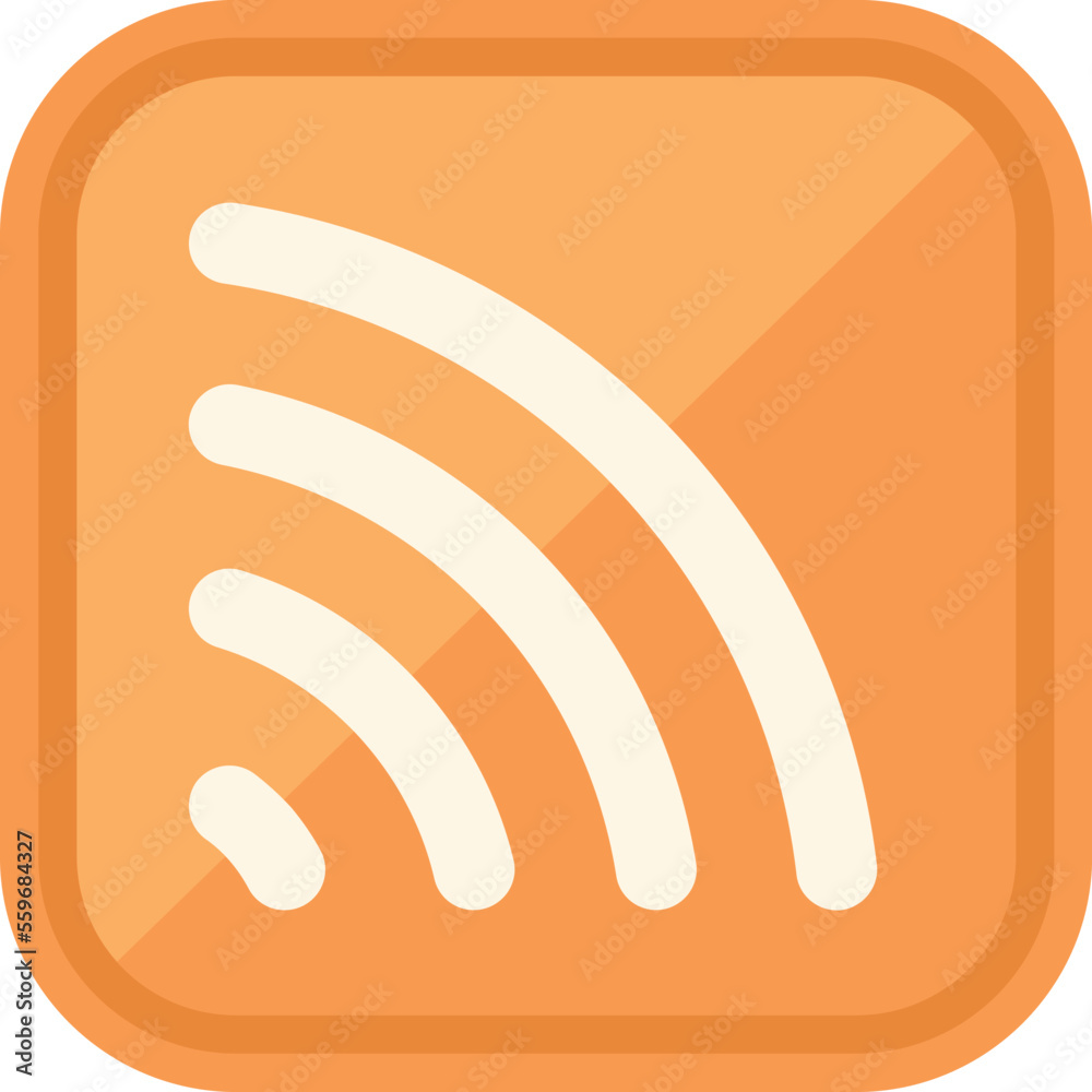 Poster stream icon flat vector. computer interface. digital tab isolated