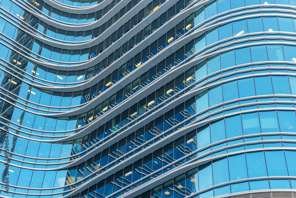 Poster Exterior of modern architecture. Building abstract background