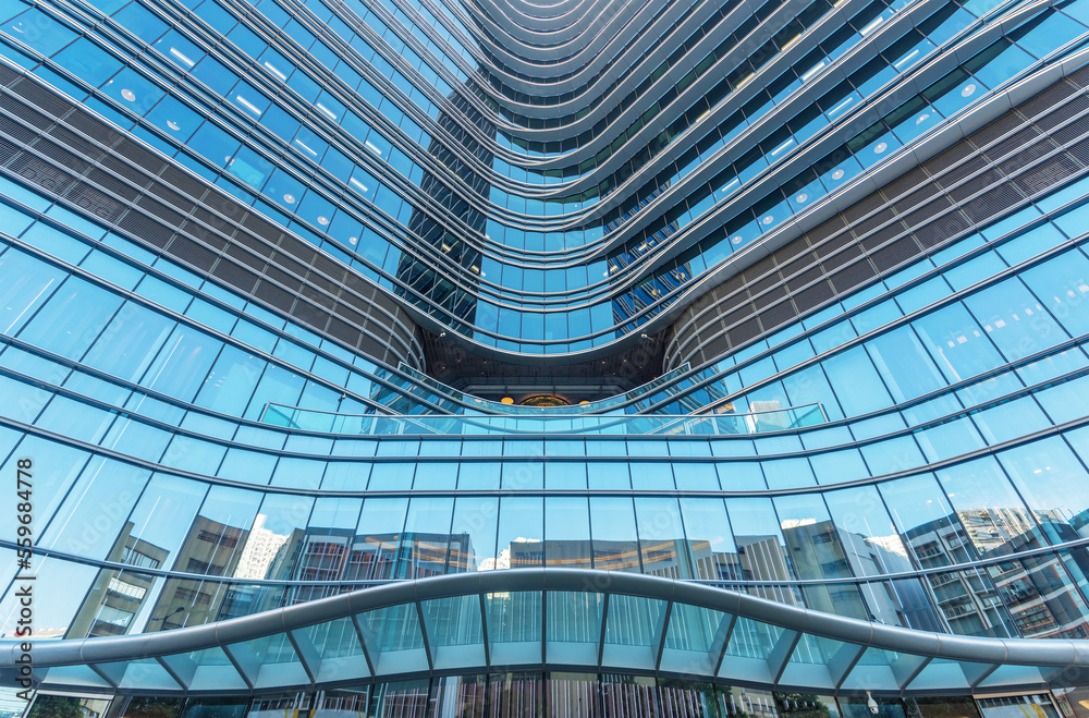 Aufkleber exterior of modern architecture. building abstract background