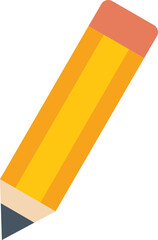 Pencil icon flat vector. Computer interface. Smile pc isolated