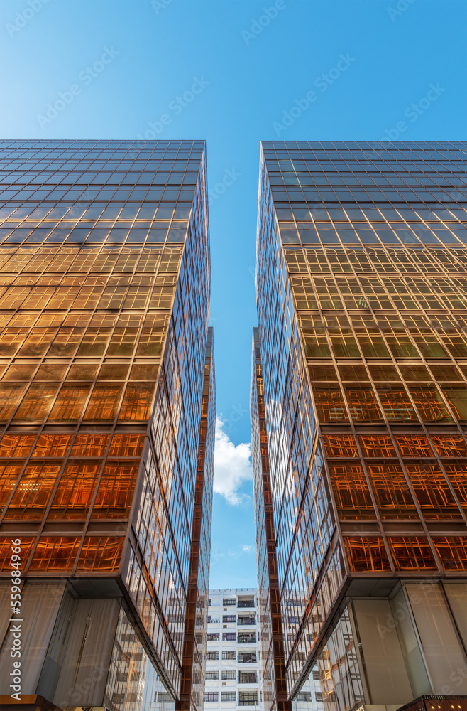 Poster Exterior of modern architecture. Building abstract background
