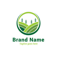 Agriculture garden farm logo design, Landscape Logo Design