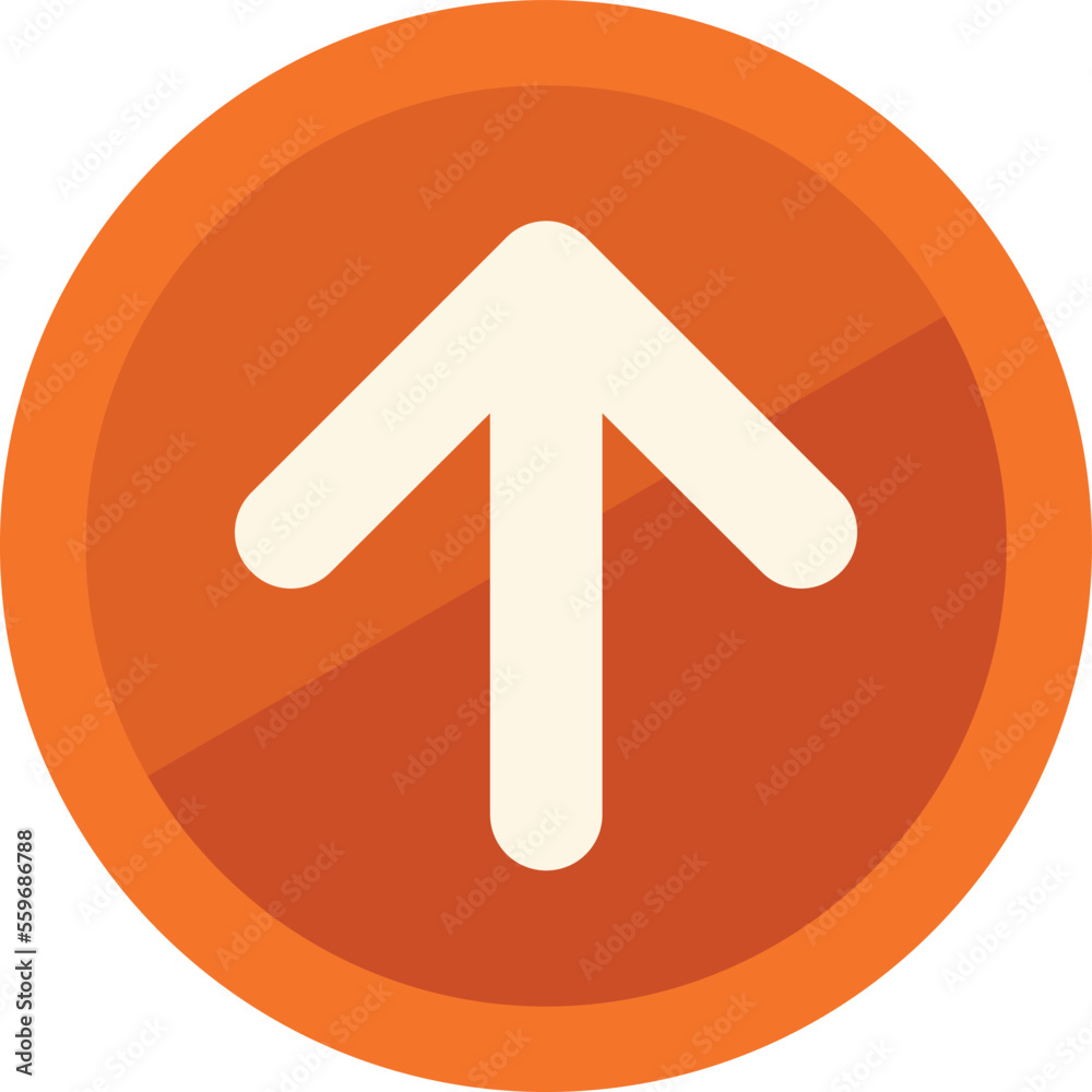 Poster arrow up icon flat vector. web interface. internet address isolated