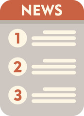 Fototapeta premium News icon flat vector. Web interface. Internet design isolated