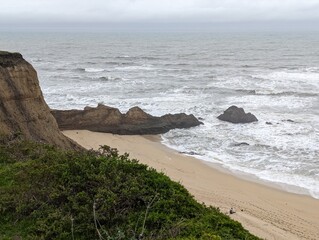 half moon bay coastside, california coast, pacific ocean coastline, breathtaking ocean view, west coast, cliffs, beautiful beaches, ocean, view of beach, sunny day, charming coastline