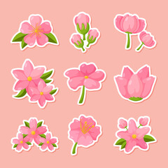 Journal Template Peach Blossom Sticker