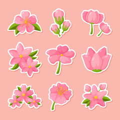 Journal Template Peach Blossom Sticker