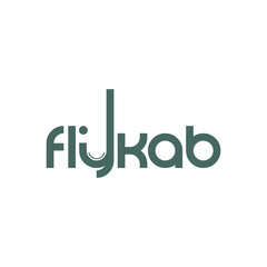 Cab service logo, The logo shows the passenger, the endless road, and the passenger's satisfaction.