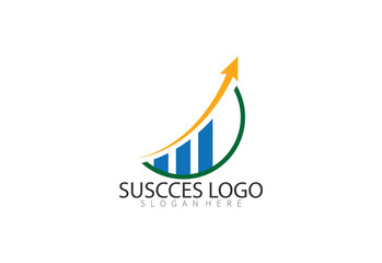 Success - abstract vector logo. Design elements with star sign. Development symbol. Growth and start-up concept illustration.