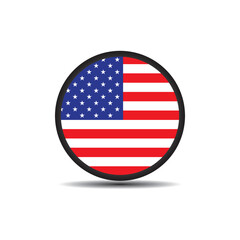 American flag icon,vector illustration symbol design.
