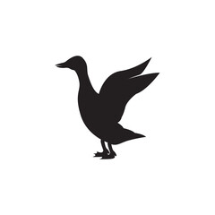 duck vector icon illustration logo design