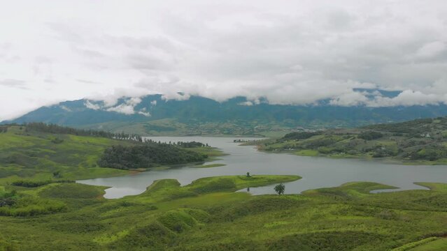 Aerial view Lake Calima - Colombia