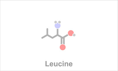 Simplified formula icon of leucine.