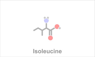 Simplified formula icon of isoleucine.