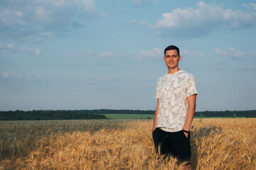 Boy in the wheat field.