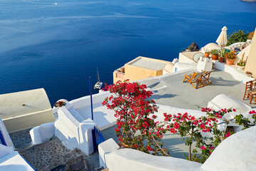 Santorini island at morning, Greece