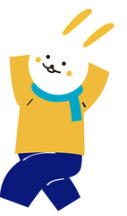 rabbit raises his hands2