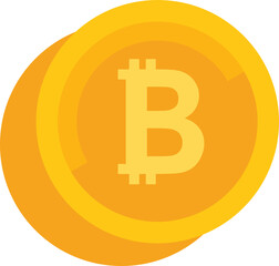 Obraz premium Bitcoin coin icon flat vector. Crypto money. Business finance isolated