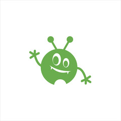 Cute monster happy vector template logo and inspiration designs.