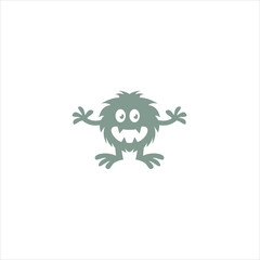 Cute monster happy vector template logo and inspiration designs.
