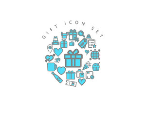 GIFT ICON SET DESIGN.