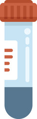 Test tube probe icon flat vector. Scientist lab. Chemistry genetic isolated