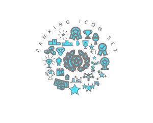 ranking icon set design.