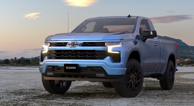 Chevrolet Silverado in the wilderness