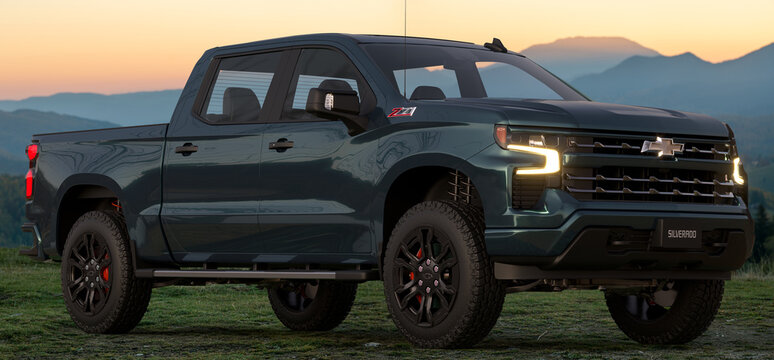 Chevrolet Silverado  in the wilderness