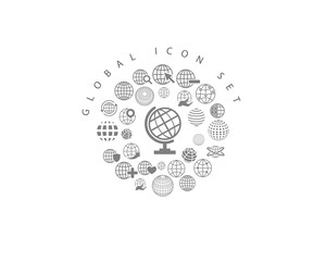 global icon set desing.