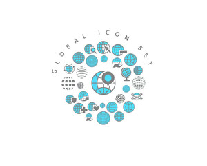 global icon set desing.
