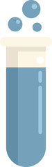 Boiling test tube icon flat vector. Lab research. Genetic chemistry isolated